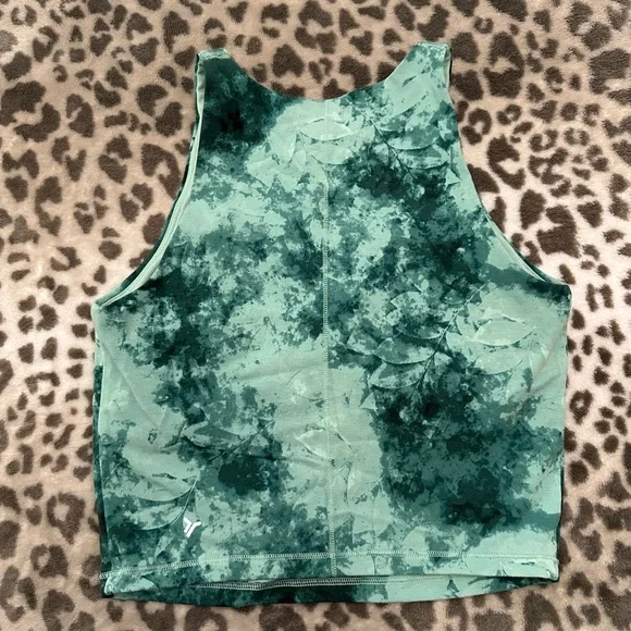 NWOT Old Navy Active PowerChill Longline Sports Bra in Teal Tie Dye Size Small - Picture 8 of 17